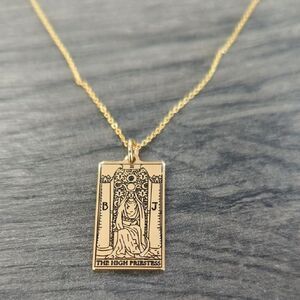 Tarot Card Pendant Necklace The high priestess